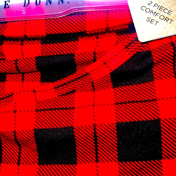 Red NWT Rae Dunn Merry Plaid Pajama Cami Panty 2 Piece Set - Picture 6 of 6